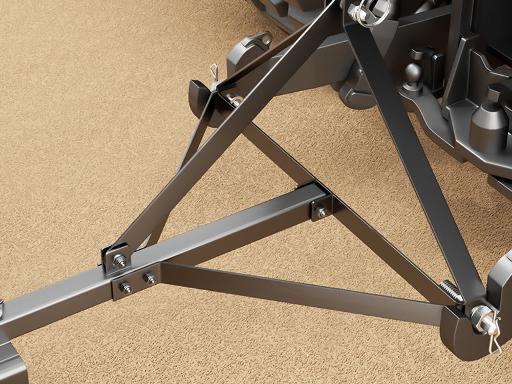 Wiltec Rasentraktor Heuharke mit 152 cm Arbeitsbreite, Heurechen mit 32 Harkenzinken, Rechen mit 3-Punkt-Aufstecksystem mit 360° Drehung