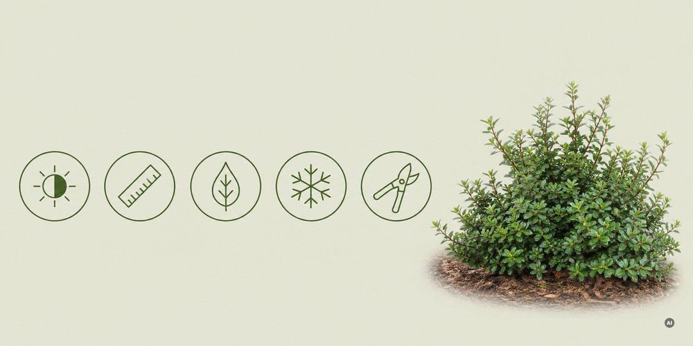 Icon-Schnellfakten-Grafik: Sonne/Halbschatten/Schatten, Lineal, Blatt, Schneeflocke, Schere.