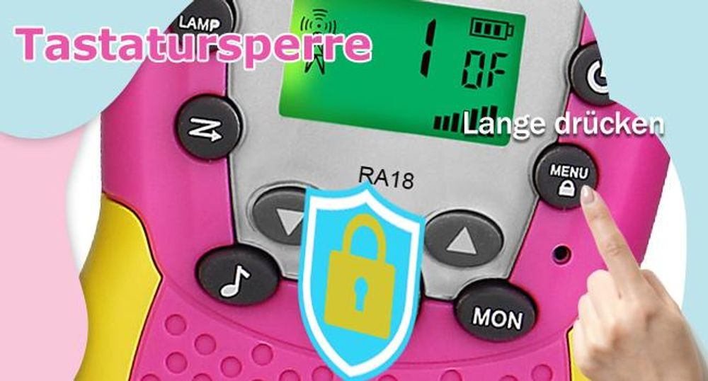Retevis RA618 Walkie Talkie Kinderspielzeug, für 6-12 Jahre Mädchen Jungen, VOX Taschenlampe 10 Ruftöne, Ostergeschenke Wandern Radfahren Abenteuer