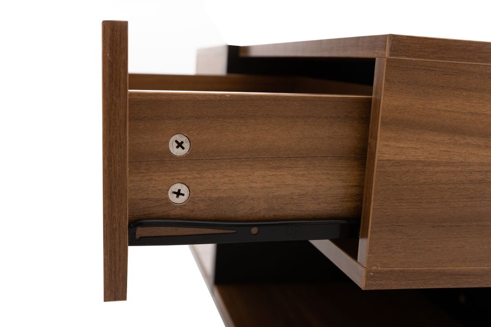 MODFU Couchtische Beistelltisch Quadrat Kaffeetisch Sofatisch mit 4 Schubladen 78*78*36cm, Tisch mit Stauraum unten, Natur