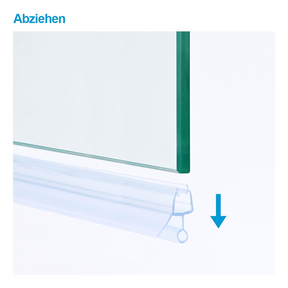 Heilmetz Duschdichtung 60cm Ersatzdichtung Duschtür für Glasstärken 4-6mm Wasserabweiser Duschkabinen-Dichtung Kleine Runde Blase TYP2