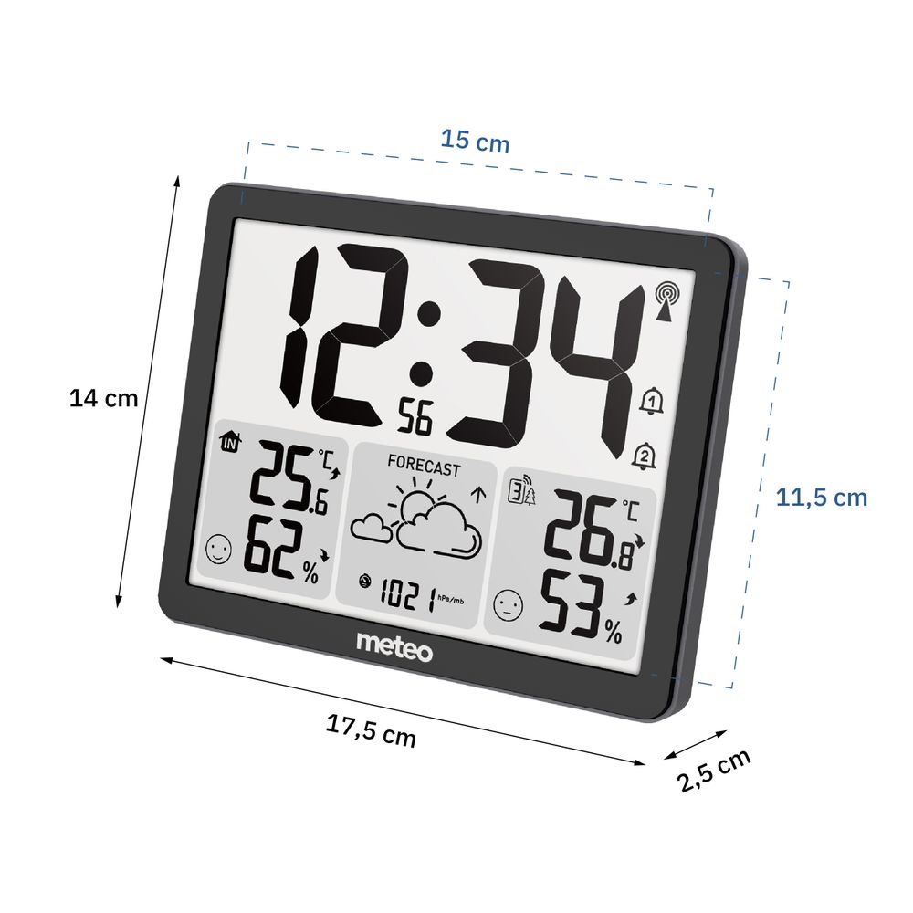 Wetterstation Meteo Sp200 Mit Wetteranzeige Lcd-Bildschirm Drahtloser Dcf-Sensor