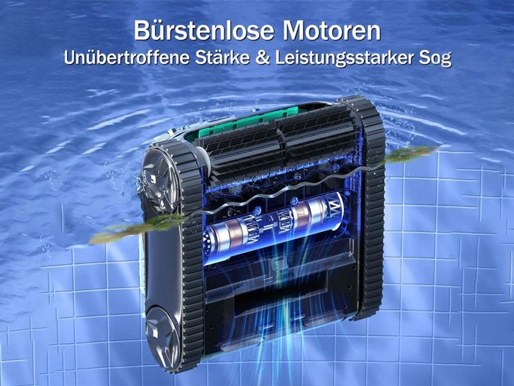 Wybot Poolroboter S2 Solar Kabellos App Boden Wand Wasserlinie