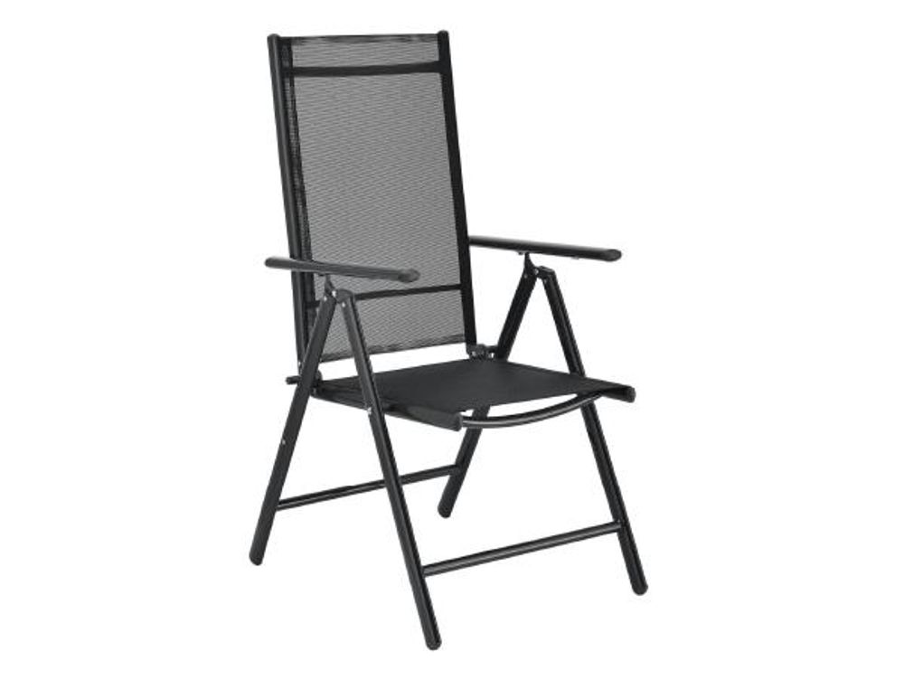 Juskys Aluminium Gartengarnitur Milano Gartenmöbel Set mit Tisch und 6 Stühlen Dunkel-Grau mit schwarzer Kunstfaser Alu Sitzgruppe Balkonmöbel
