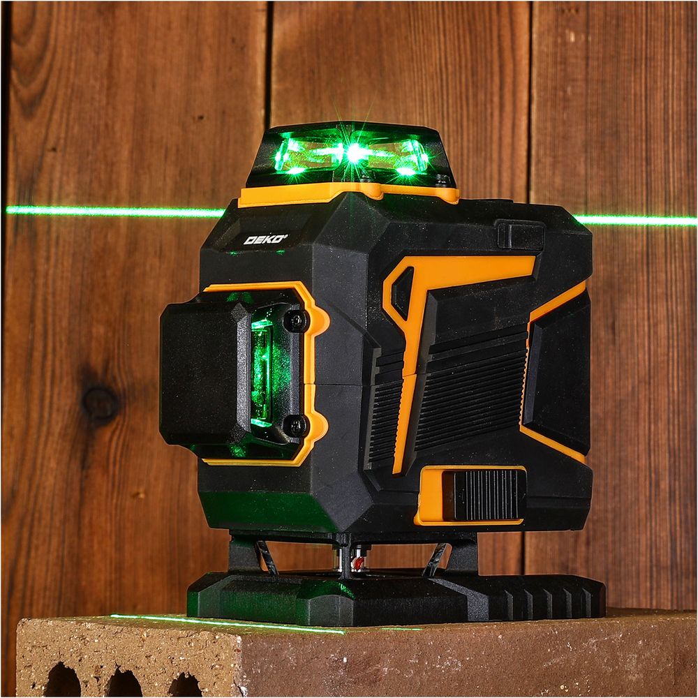 Poziomica laserowa płaszczyznowa 360 4D DEKO laser krzyżowy zielony