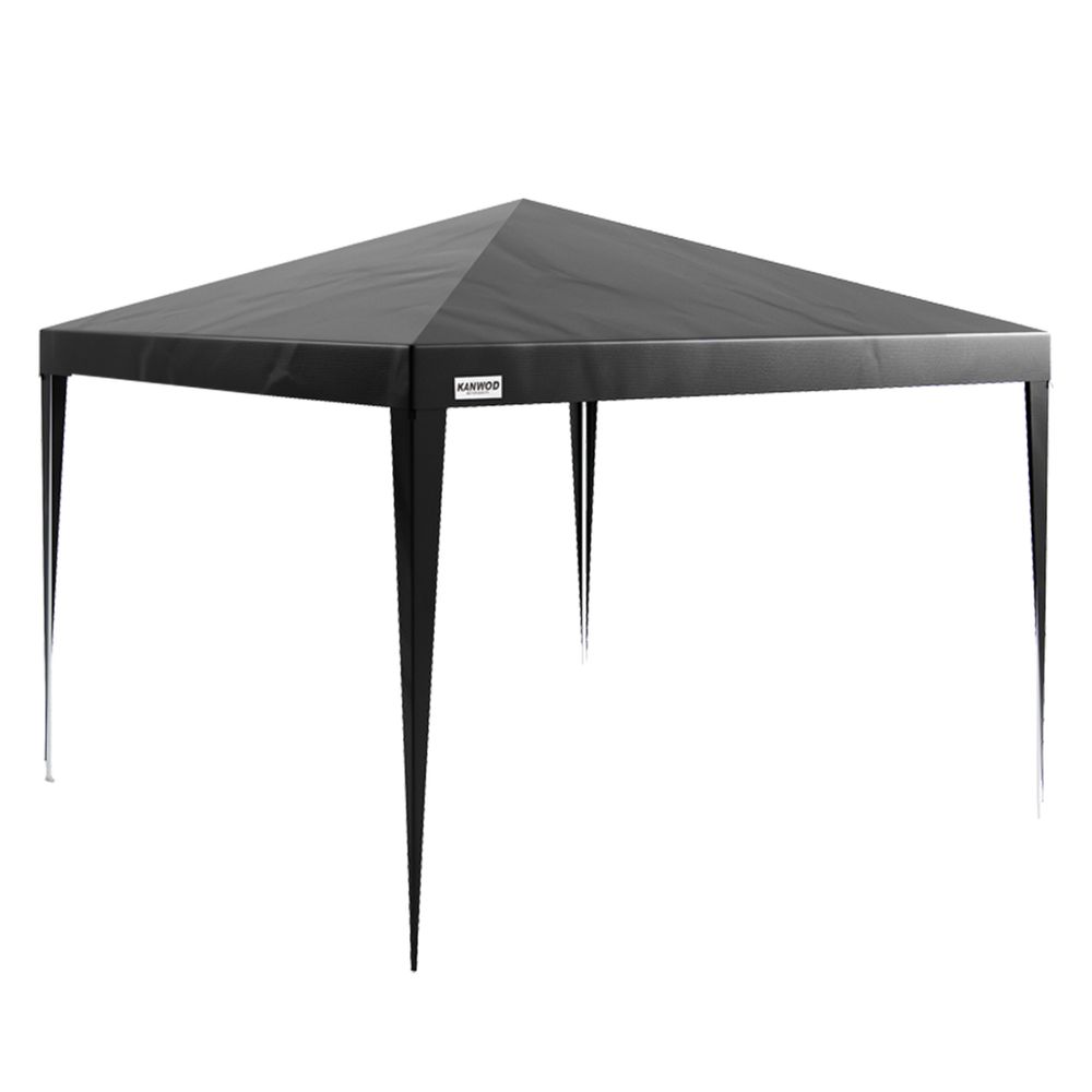 KANWOD Pavillon 3x3 m TORM, Partyzelt Wasserdicht von 9m² mit 4 Seitenwänden und 3 Fenstern