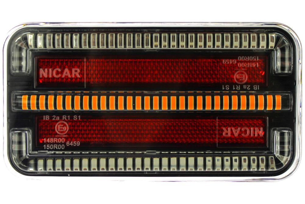 Rückleuchten mit integrierten Magneten, 3 Funktionen, 12/24V, 12 m.