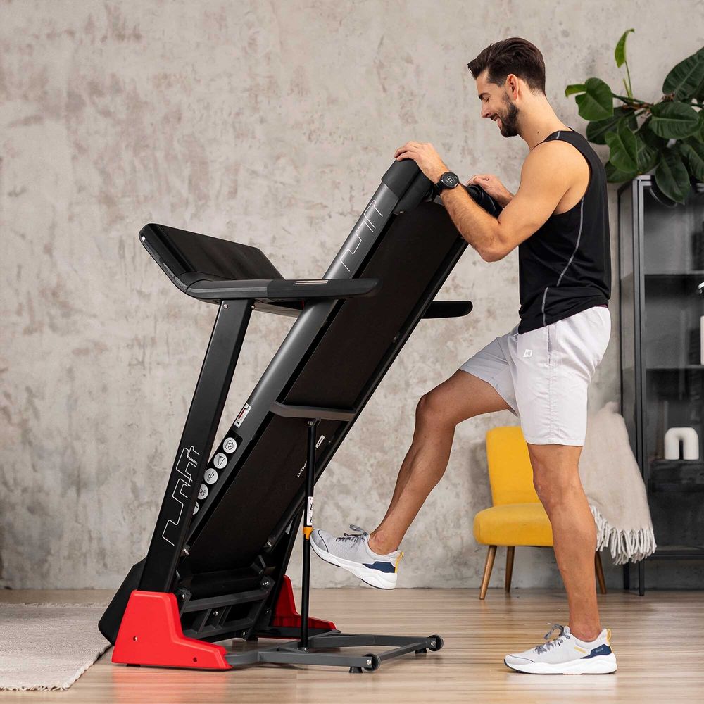 Hop-Sport Laufband elektrisch HS-3200LB Estima - Laufband bis 150 kg - Laufband klappbar mit LCD-Display, App-Steuerung, 15 Programmen, bis 20km/h