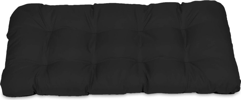 Sitzkissen Bankkissen Bankauflage für Gartenbank - 100x50 cm - Outdoor und Indoor - schwarz