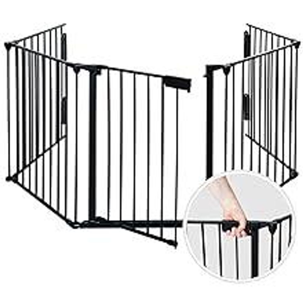 Kaminschutzgitter Baby Kinderschutzgitter Schutzgitter Ofen Absperrgitter Vormontiert ca. 300cm x 75cm