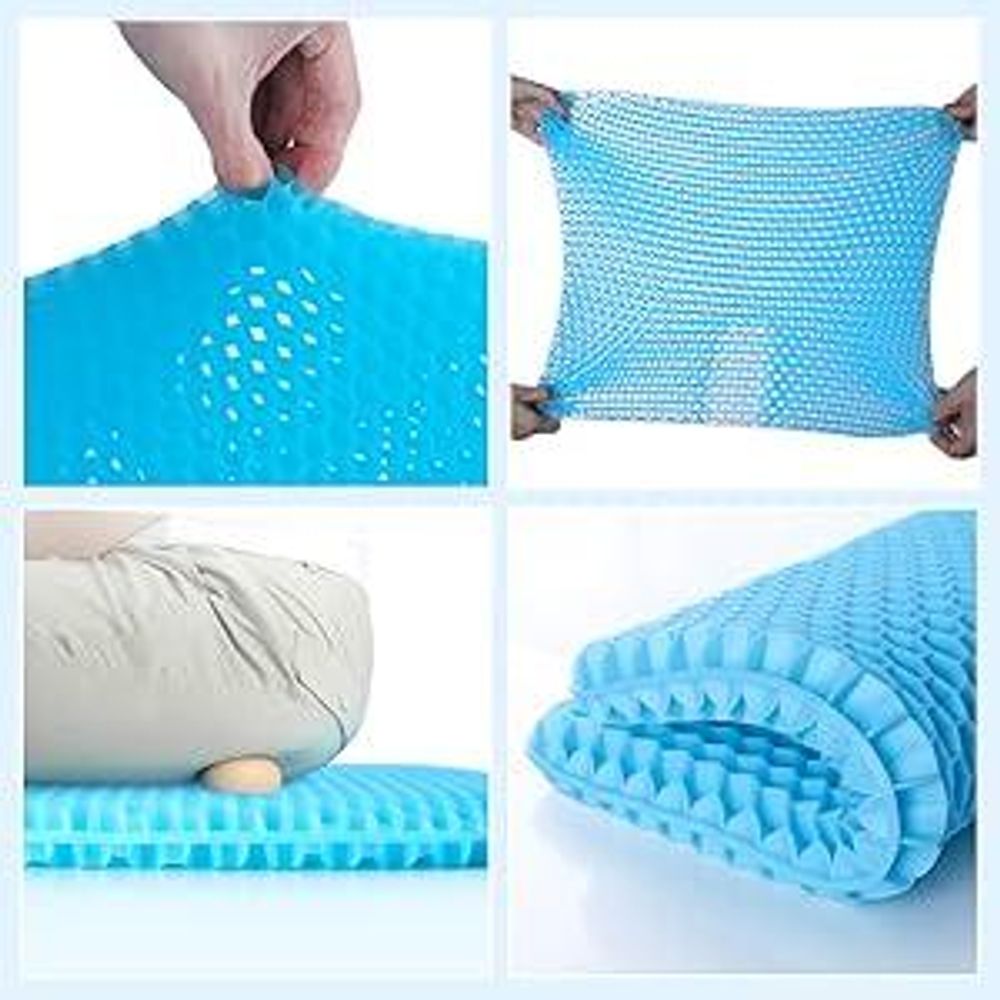 Gel Sitzkissen, Gelkissen, Orthopädisches Sitzkissen, Memory Foam Sitzkissen, Ergonomisches Sitzkissen, Linderung von Rücken- und Hüftschmerzen