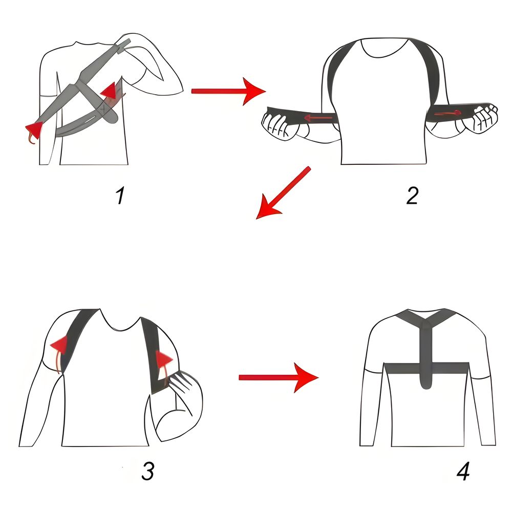 Orthopädischer Haltungskorrektor – Rückenkorrektor für gesunde Haltung und Schmerzlinderung, ergonomisches Design, Verstellbar für Herren Damen Retoo