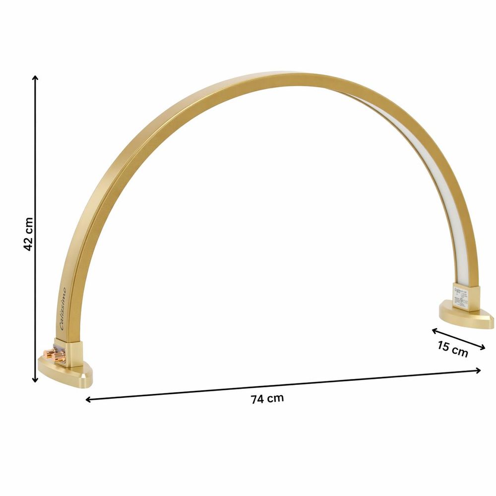Lampe cosmétique LED ARCH Moon pour soins esthétiques, éclairage sans ombre, de table dorée