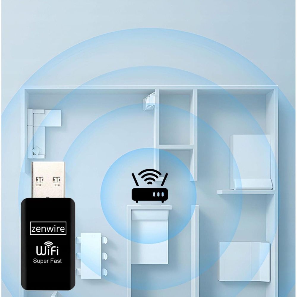 Mini WiFi-USB-Adapter - Netzwerkkarte USB 3.0 - Dualband 2,4/5 GHz - bis 1300 Mbit/s - Kompakt