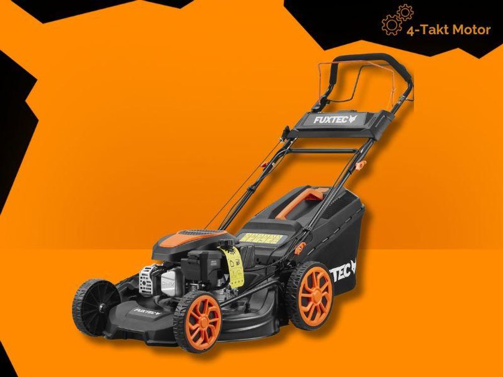 FUXTEC 4in1 Benzin Rasenmäher FX-RM5170es - 170ccm | 51cm | 28Kg | 4-Takt | E-Start | Mulchfunktion | Seitenauswurf | 60L | EasyClean | bis 1000m²