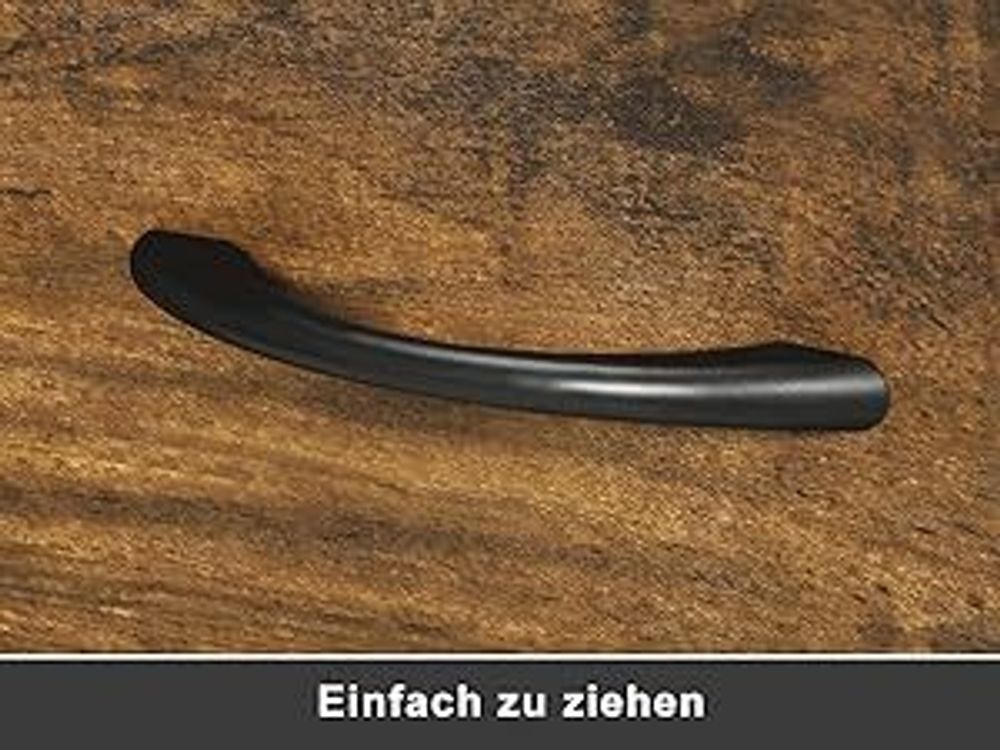 WOLTU Kommode mit 7 Schubladen aus Stoff, Sideboard, Metallrahmen, Industrial Stil