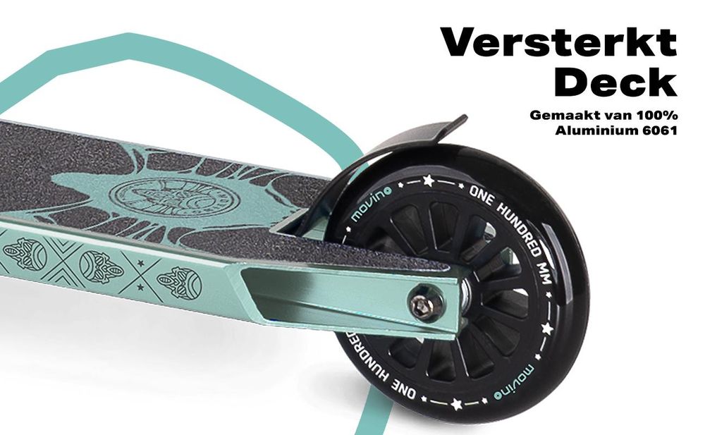 Stuntstep MOVINO GLIDE Skatepark licht 3,3kg ABEC-9 IHC