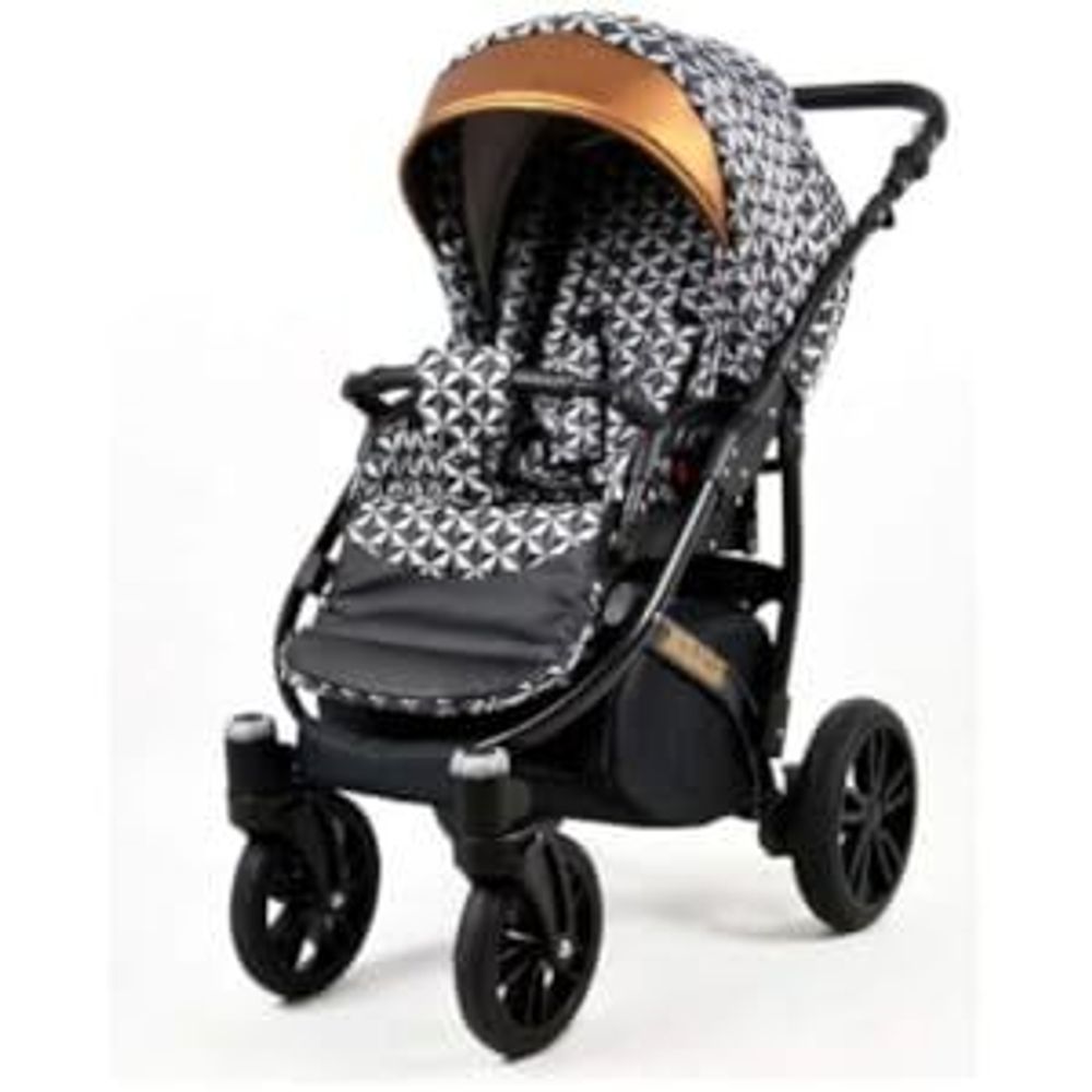 BabyLux® Gold Lux | 3in1 Kinderwagen Set | Onyx | Kombikinderwagen | Kinderwagenset | Buggy + Ba