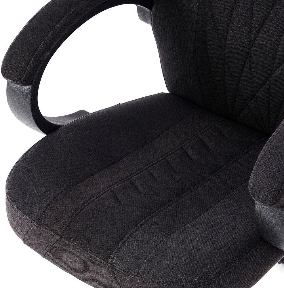 SENSE7 Prism Gaming Krzesło materiałowe czarne – ergonomiczne krzesło biurowe Krzesło do komputera Krzesło dla graczy Funkcja bujania Krzesło dla graczy 120 kg Tkanina HDF™