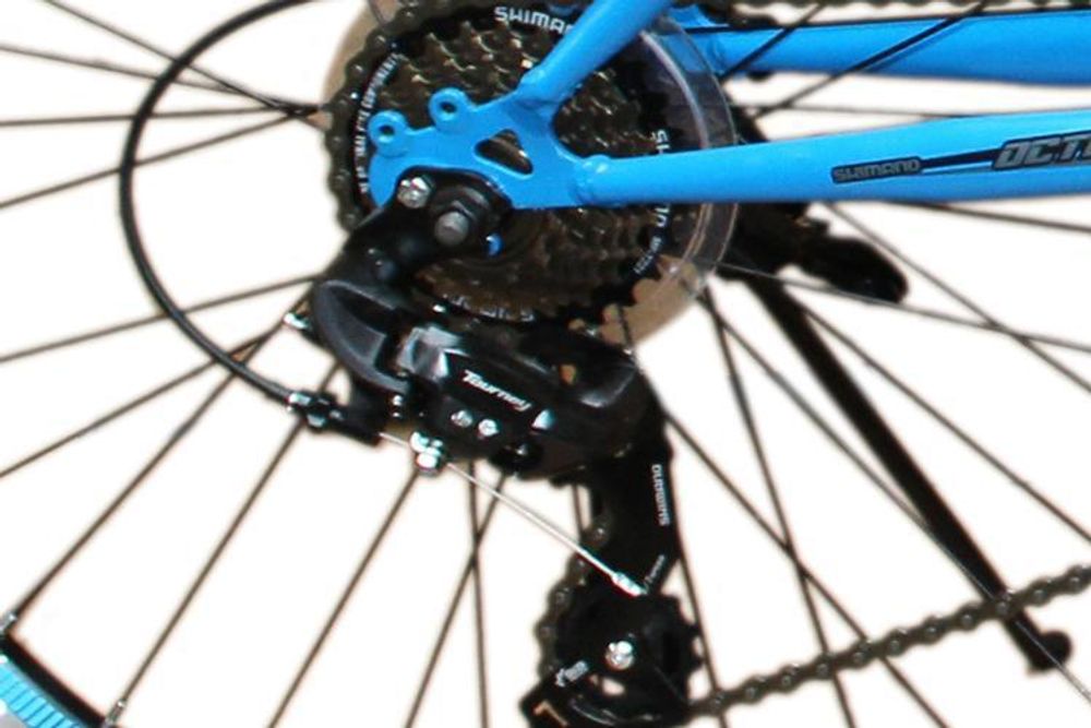 26 Zoll Fahrrad SHIMANO 21-Gang MTB Fahrrad mit Vollfederung & Beleuchtung OXT-Blau