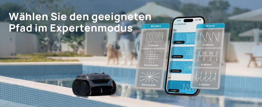 Wybot C2 Vision, Roboter-Pool-Reiniger, Teich, Schwarz, Grün, Boden, Wand, Oberirdischer Pool/eingelassener Pool, 11,5 m³/h
