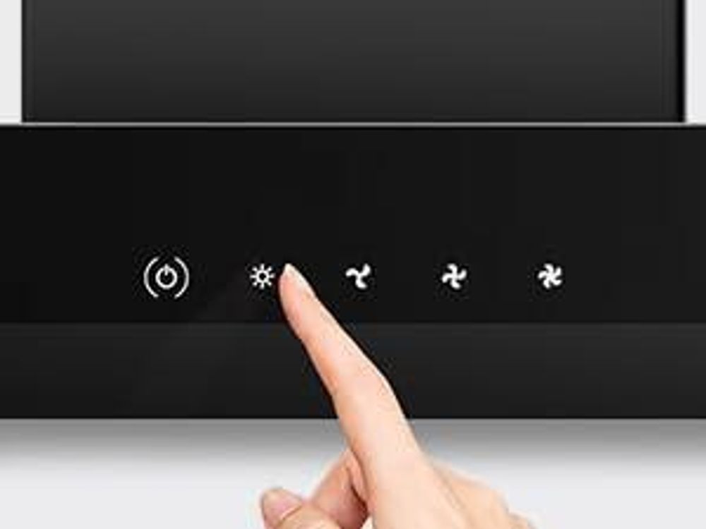 Klarstein Velaire Dunstabzugshaube 90 cm - A++ , 595 m³/h, Touch-Bedienung, LED, leise, Wandhaube, Aluminium- & Aktivkohlefilter, Schwarz