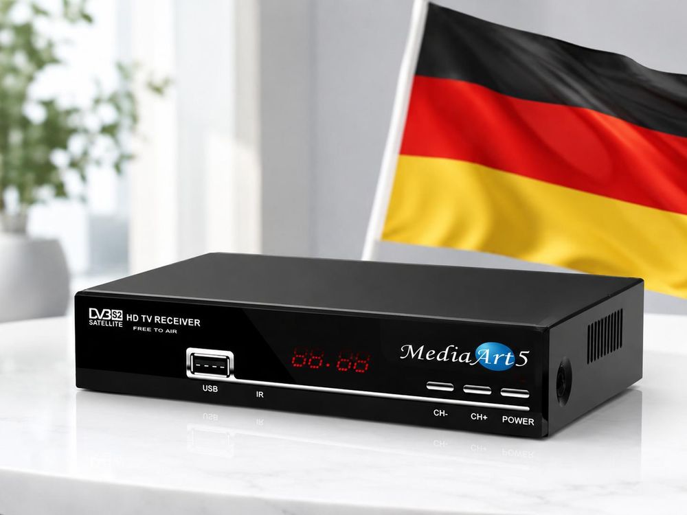 Sat Receiver Mediaart 5 vorprogrammiert Deutsche Senderliste Astra Full HDTV 2xUSB YouTube DVB-S2 FTA Scart HDMI