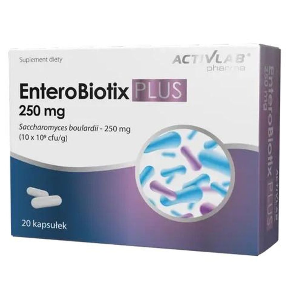 Activlab Pharma EnteroBiotix PLUS 250 mg, 20 Kapseln, Probiotika + Inulin, Darmflora, Verdauung, nach Antibiotika