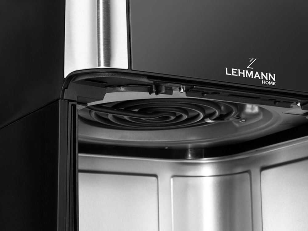 LEHMANN Heißluftfritteuse, Airfryer 1800 W, Kapazität 10L, 80°-200°, 12 Programmen, mit Sichtfenster - Backen und Frittieren Ohne Fett