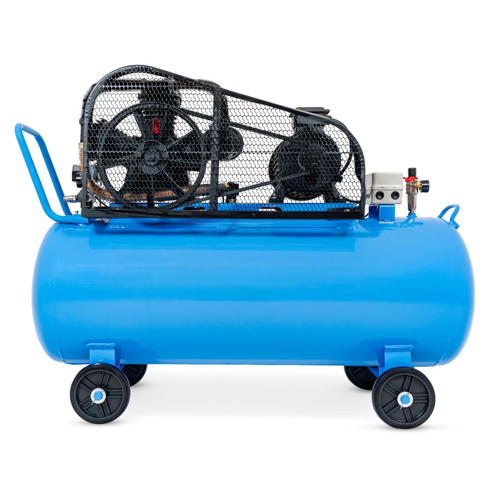 Druckluftkompressor, HEXWELT 300L Ölkompressor 7500W 8 Bar 1090L/min Luftkompressor 3-Zylinder Werkstattkompressor 230V