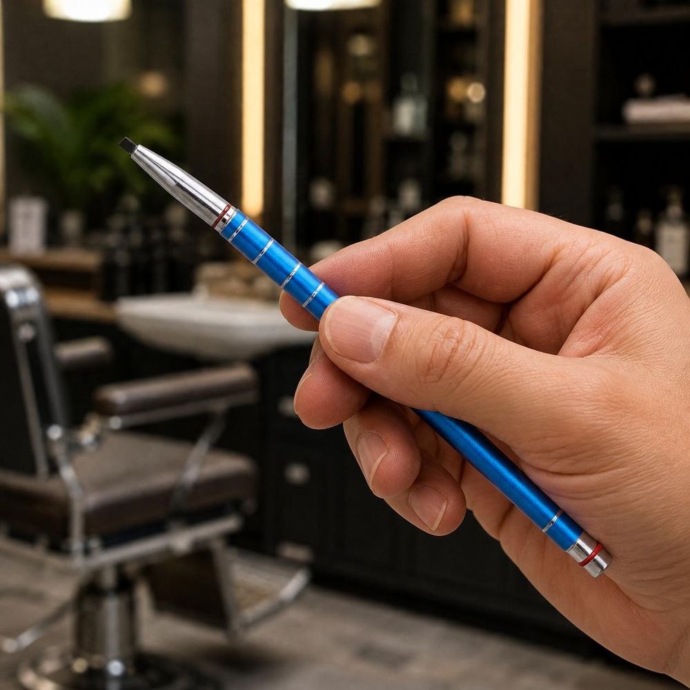 Razor Pen Kappers Scheermes Pen voor Baard- en Haarcontouren - Blauw