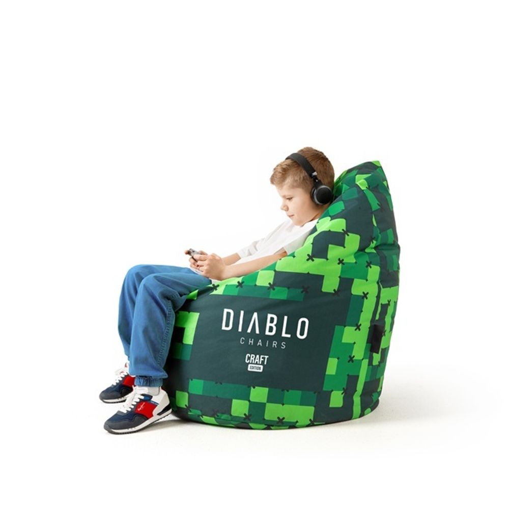 Diablo Kindersitzsack mit Füllung Sitzsack Gaming Sessel Beanbag Farbe: Craft
