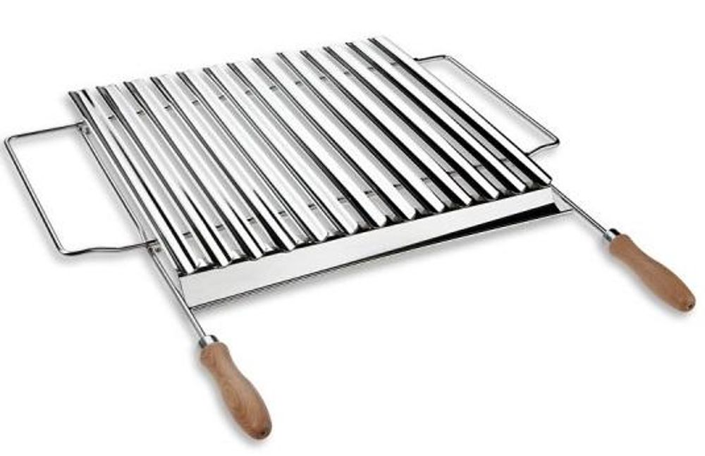 Grigliaregolabile in acciaio inox 50–70 × 42 cm senza manici – foto principale