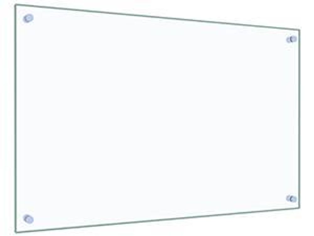 vidaXL Dos de cuisine Transparent 80×50 cm Verre trempé