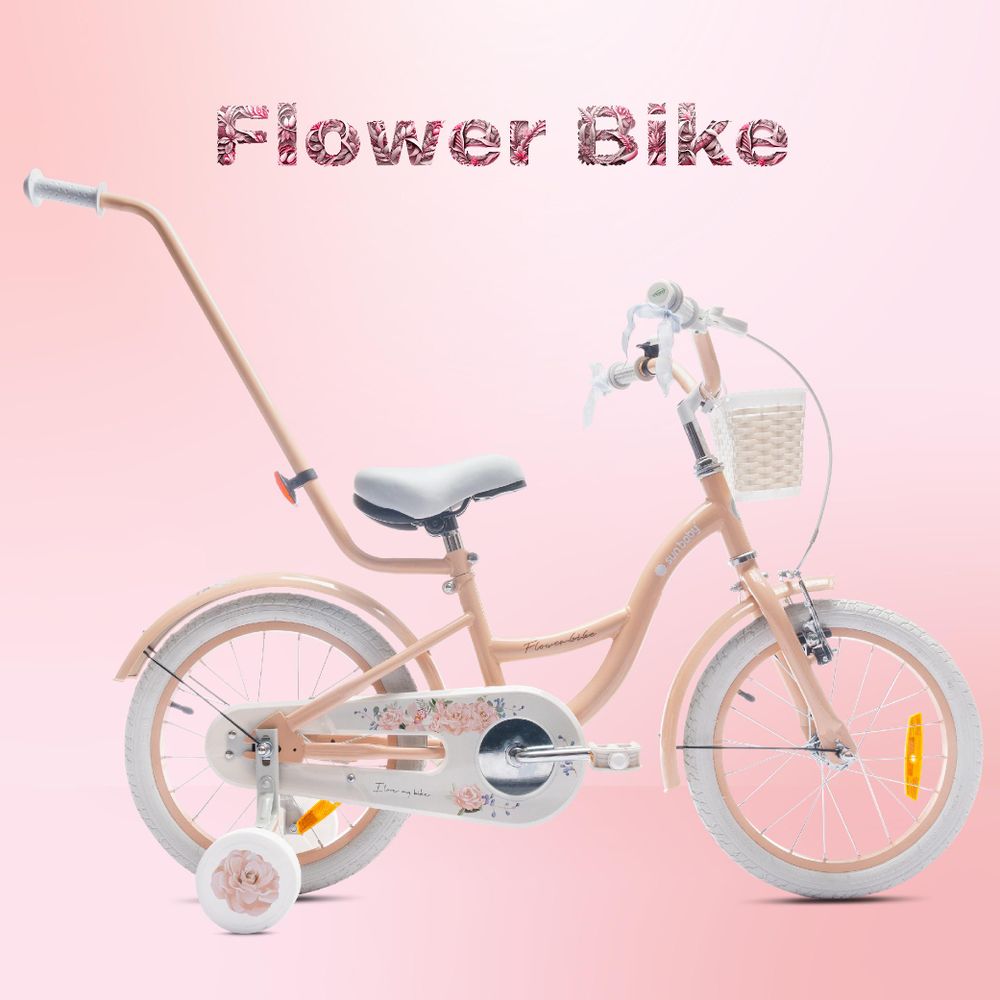 Bicicleta SUN BABY completa con todos los accesorios y detalles florales