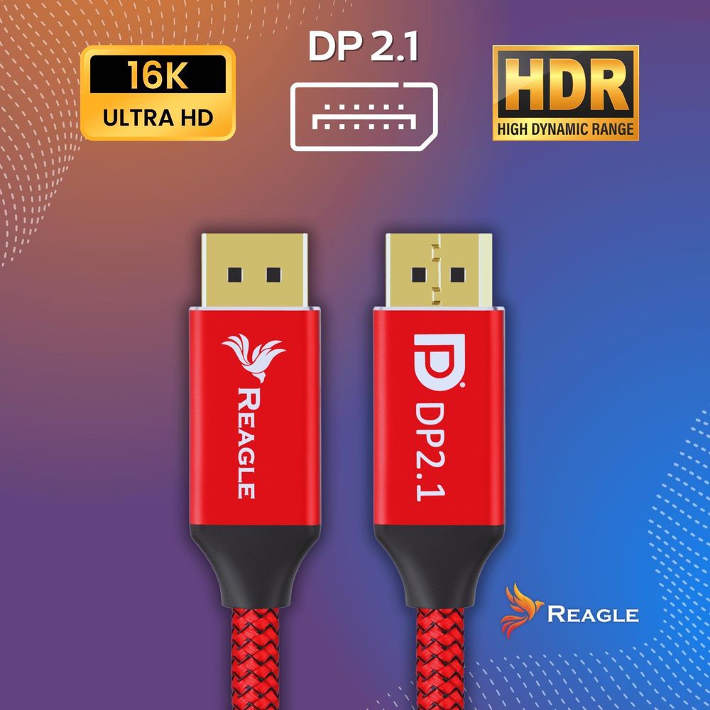 DISPLAYPORT 2.1 DP 8K 120Hz 4K 320Hz 240Hz FREESYNC GSYNC 80Gbps 1M Kabel