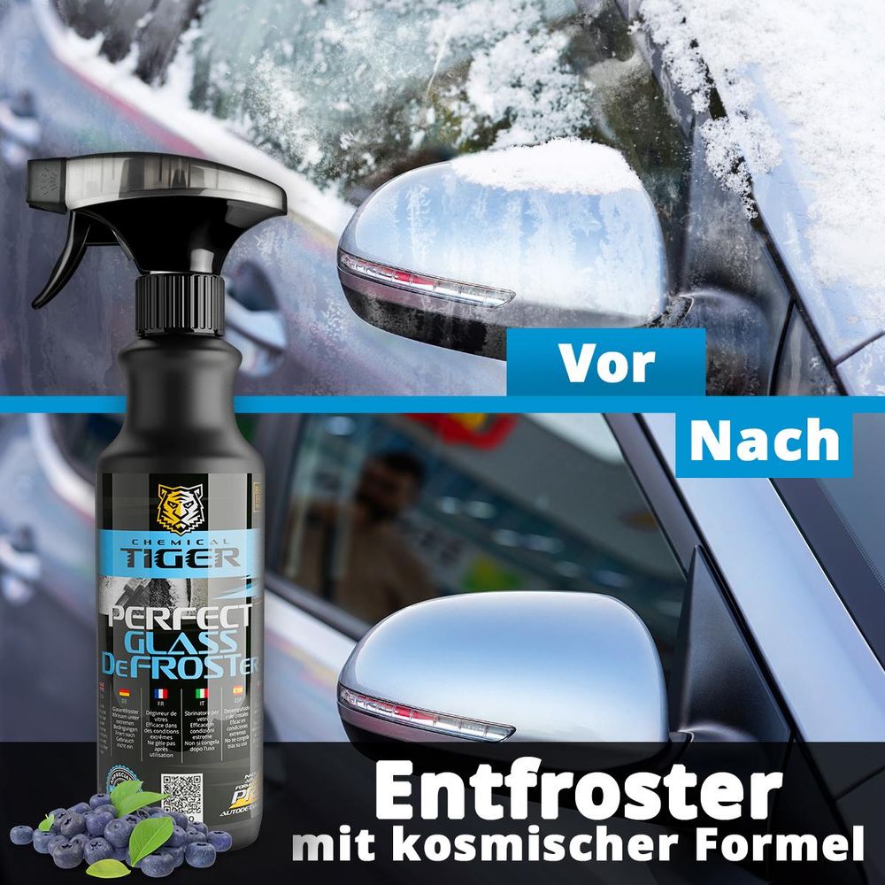 Produktpräsentation des Scheibenenteisers für Autos der Marke Chemical Tiger