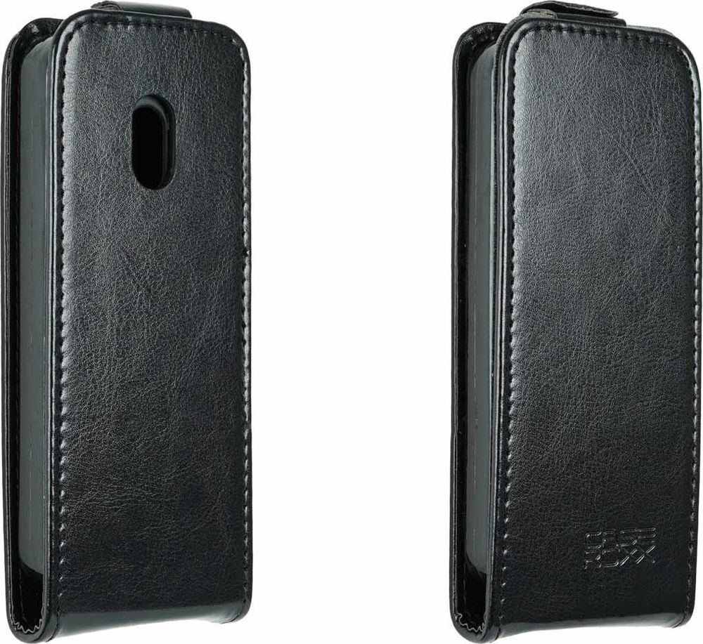 caseroxx Schutz Tasche Hülle Flip Cover kompatibel mit Nokia 235 4G (2024) / 215 4G (2024) / 220 4G (2024), Smartphone Tasche Flip Cover in schwarz