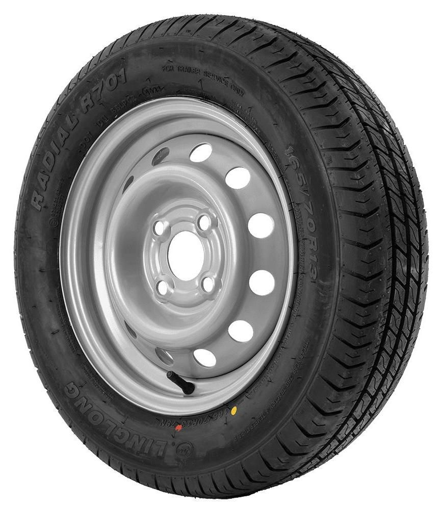UNITRAILER Komplettrad 165/70 R13 für leichte PKW- und Gartenanhänger