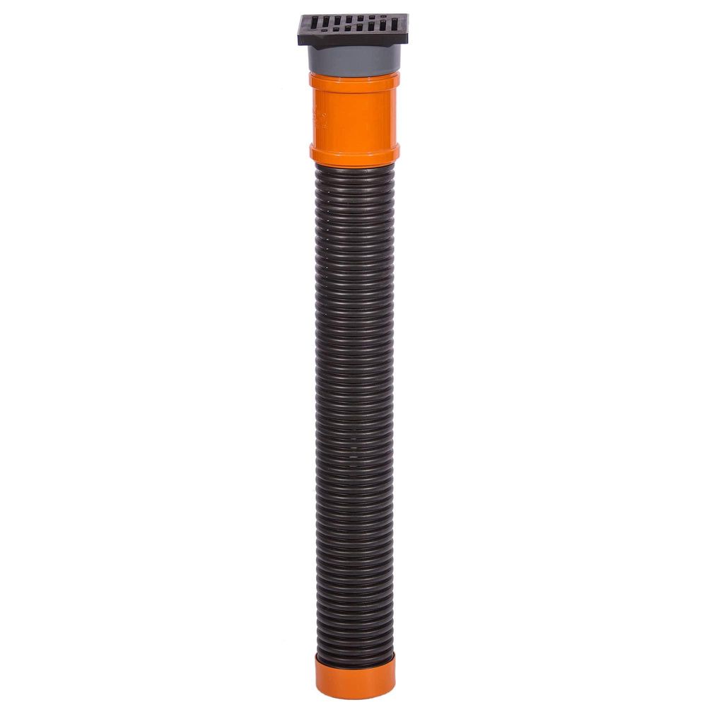 SPEEDPLANT Sickerschacht Regenwasser 110 mm x Länge 1m - Drainagerohr Hofablauf Bodenablauf 15 x 11 cm - Kunststoff Terrasse Regensinkkasten - Drainage Versickerungsschacht Laubschutz