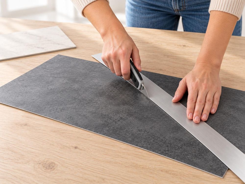 LVT Vinylboden selbstklebend 2 mm PVC Bodenfliesen Vinylfliesen Klebevinyl Bodenbelag für Küche Bad Flur Renovierung