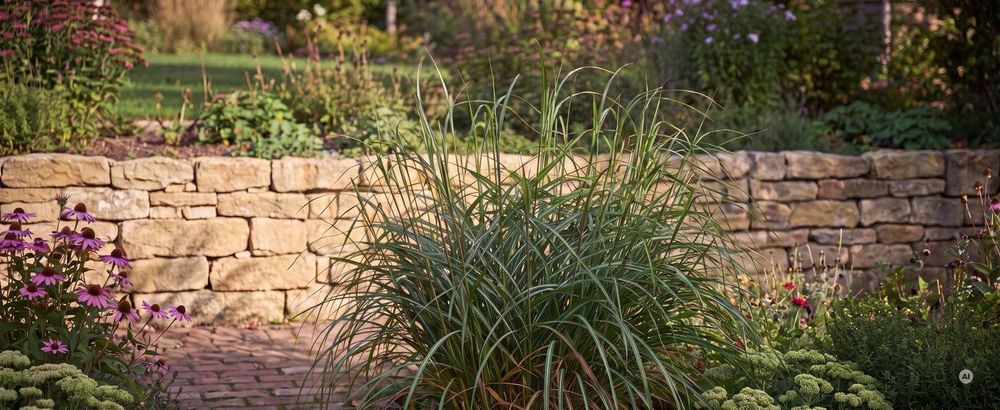Sommer: grün mit silbriger Mittelrippe