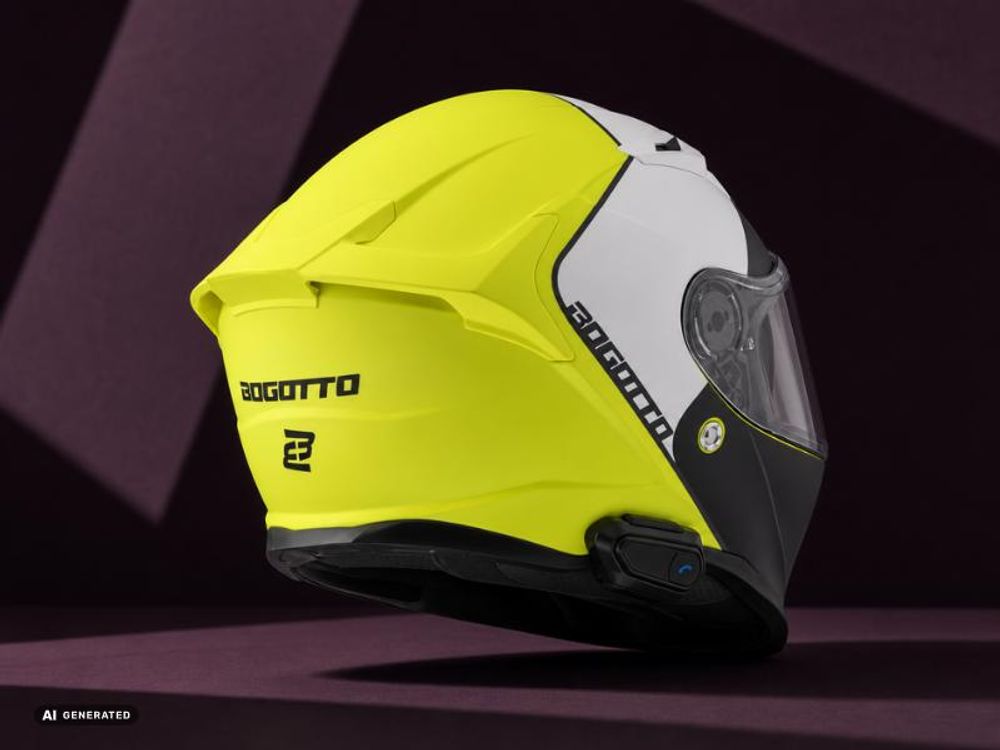 Bogotto H153 BT SPN Bluetooth Helm, schwarz matt/grau, M (57/58)
