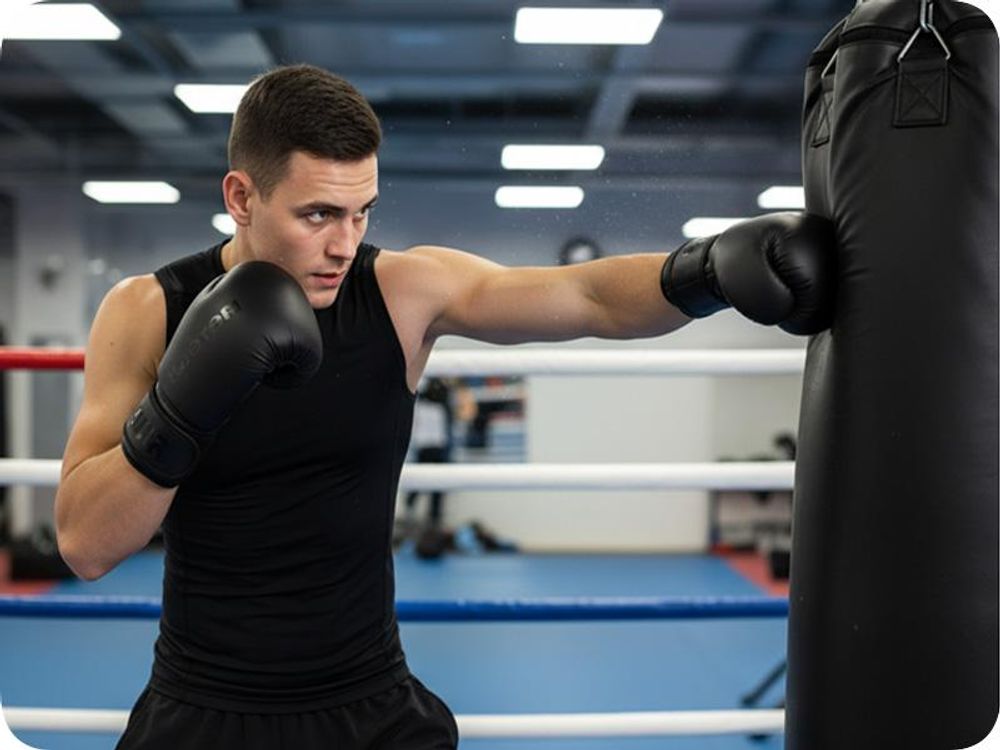 Meteor Boxhandschuhe 10 oz für Training und Sparring, Kunstleder, optimaler Schutz, ergonomische Passform, stabiler Klettverschluss