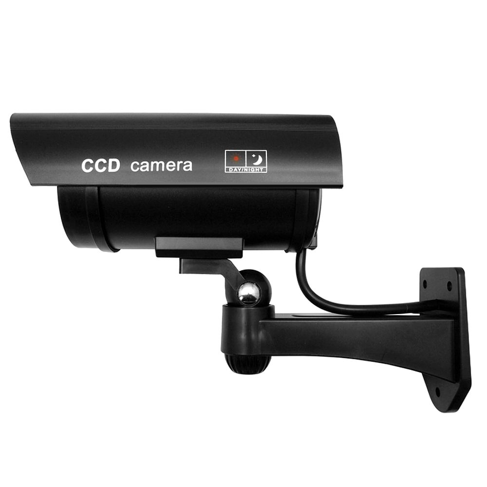 2x Kamera-Attrappe mit blinkender LED IR1100 B IR outdoor schwarz