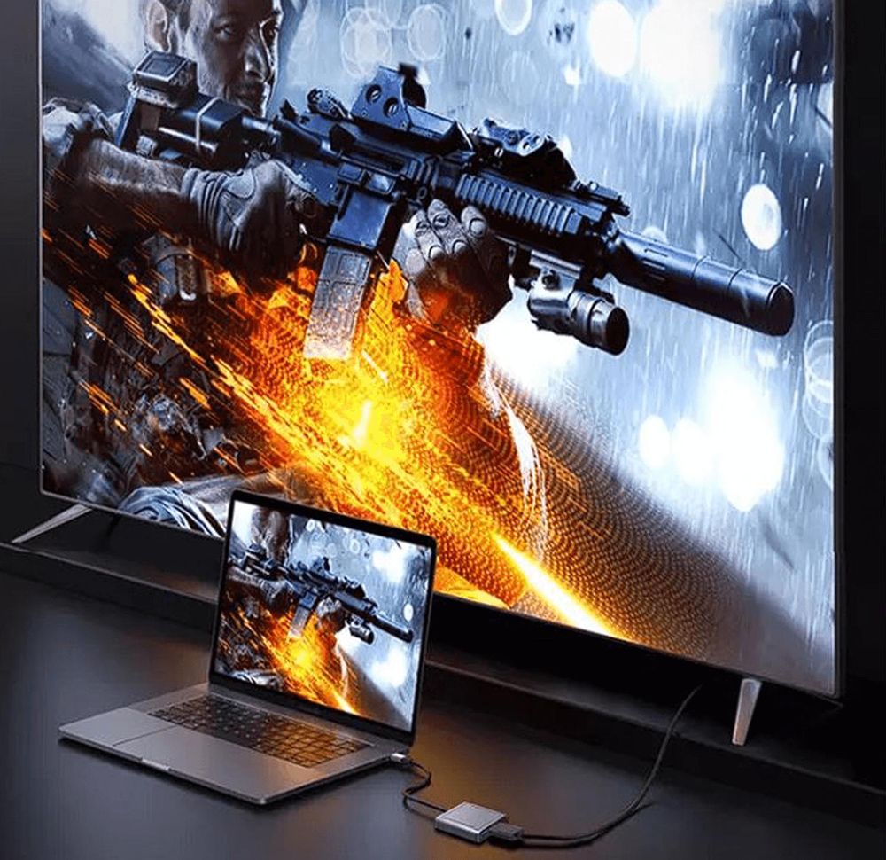 USB C zu DisplayPort Konverter 8K 60Hz Bildadapter mit PD 100W Ladefunktion für iMac Mac mini iPad Pro Windows PC Multiport Hub Reagle