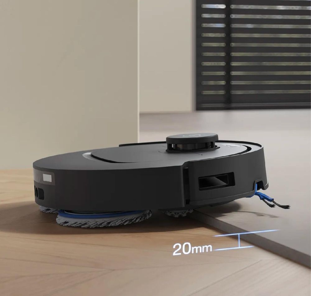 ECOVACS DEEBOT T30e Omni Staubsauger Roboter mit 1L Original-Reinigungsflüssigkeit, 25000Pa Saugroboter mit Wischfunktion Wischroboter Schwarz