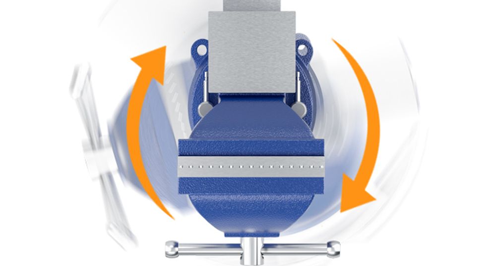 Wiltec Schraubstock Light Duty 100 mm Klemmbacke, Spannwerkzeug mit Amboss für leichte Beanspruchung für Werkbank
