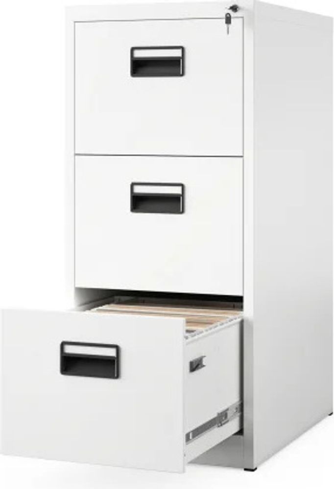 Aktenschrank Büroschrank Stahlschrank weiß  102x46x62