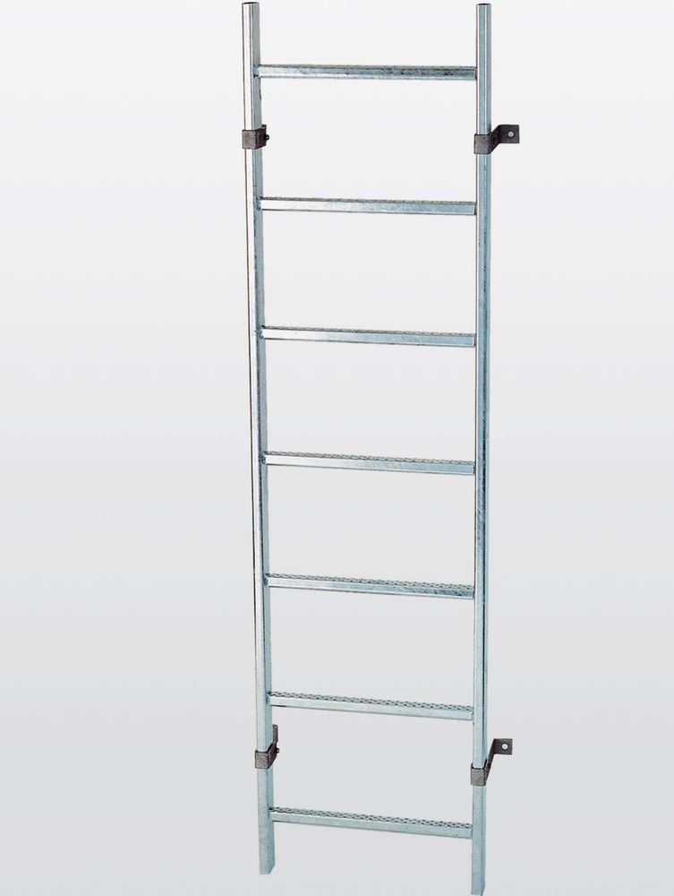 MUNK Schachtleiter Stahl verzinkt 300mm breit 4 Sprossen 1,12m lang